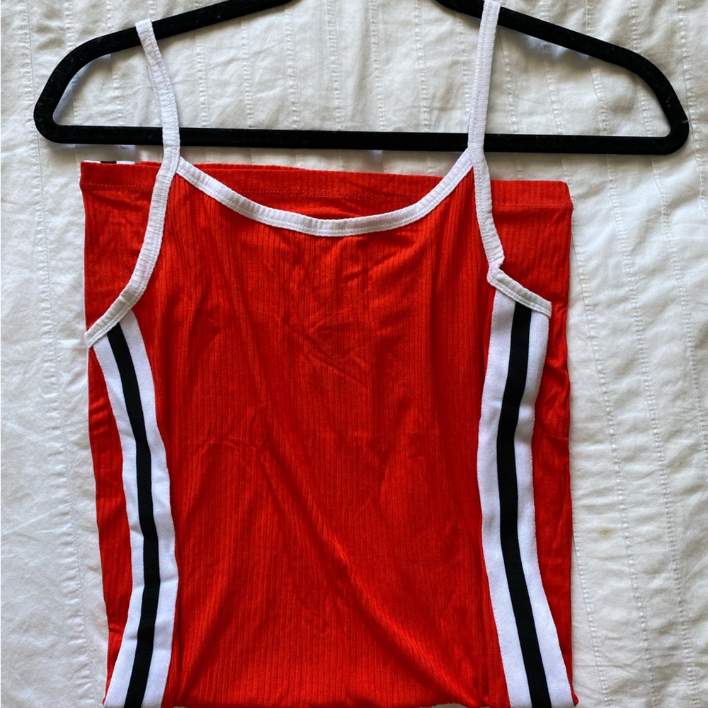Bodycon red striped dress